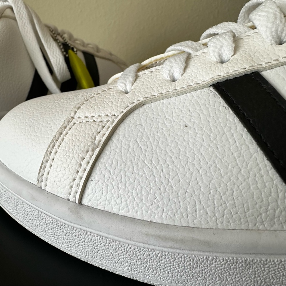 Adidas Neo Cloudfoam Sneakers Men’s 9.5 White Black Casual Comfort Shoes - Picture 16 of 16